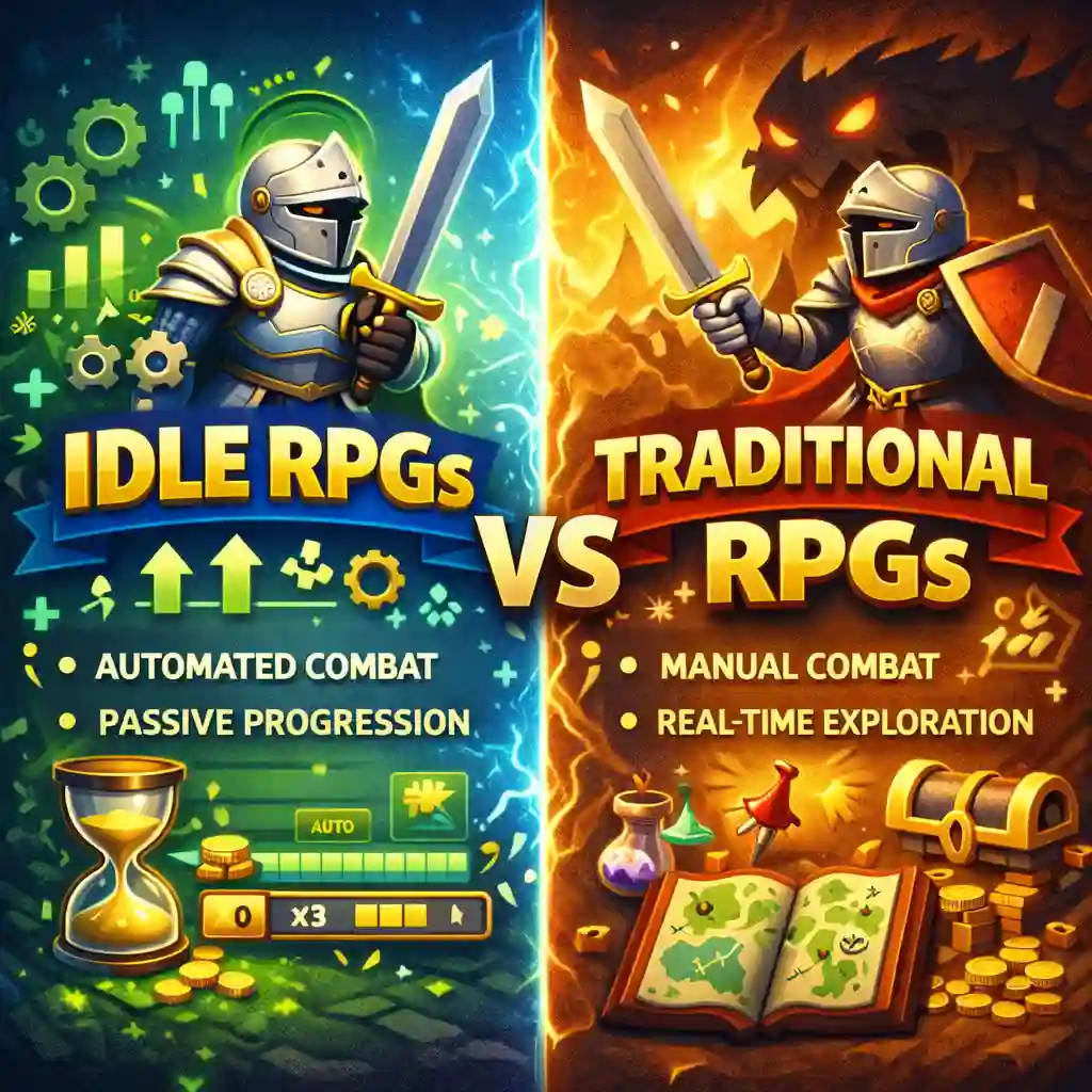 Idle RPG Meaning vs Traditional RPG