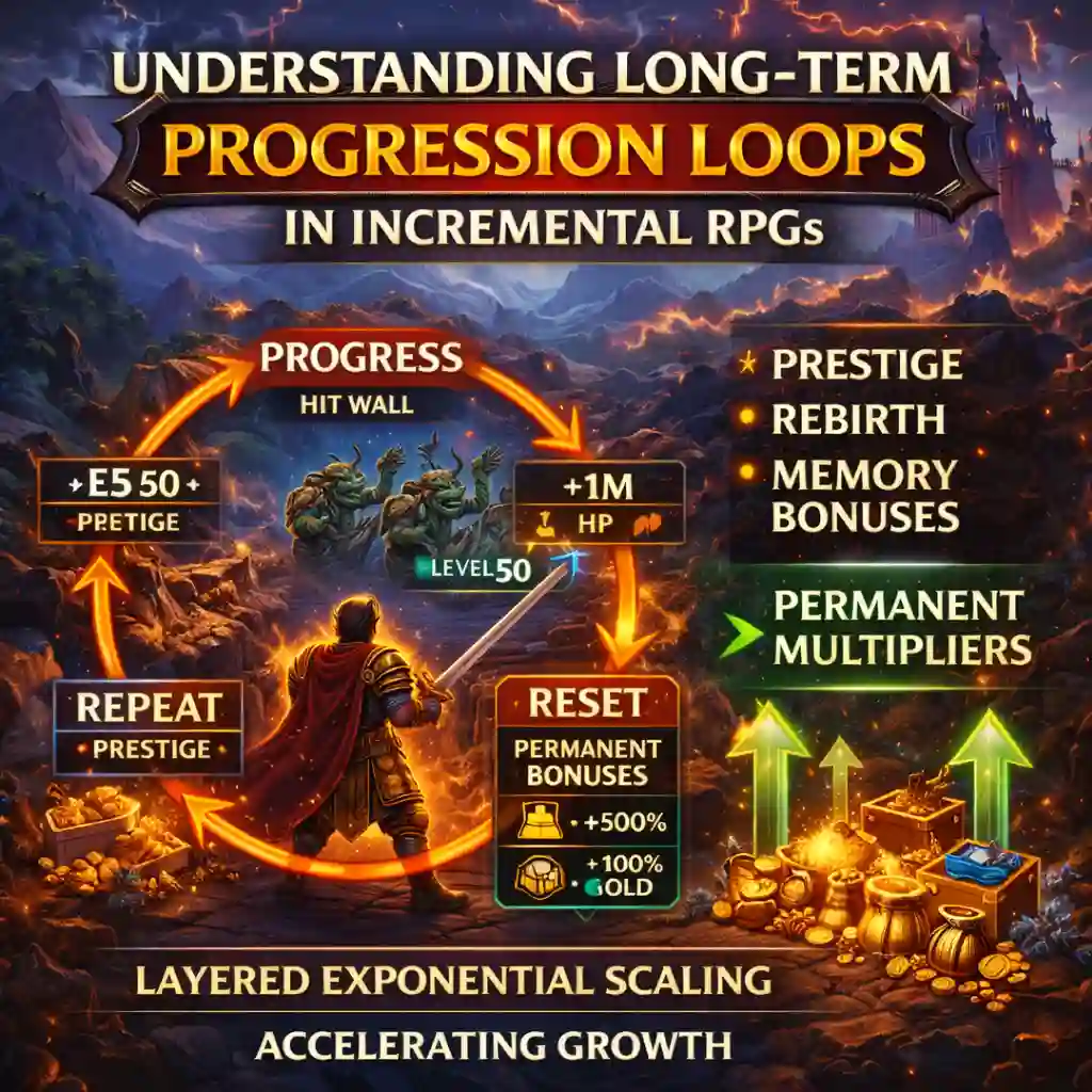 Understanding Long-Term Progression Loops in Incremental RPGs