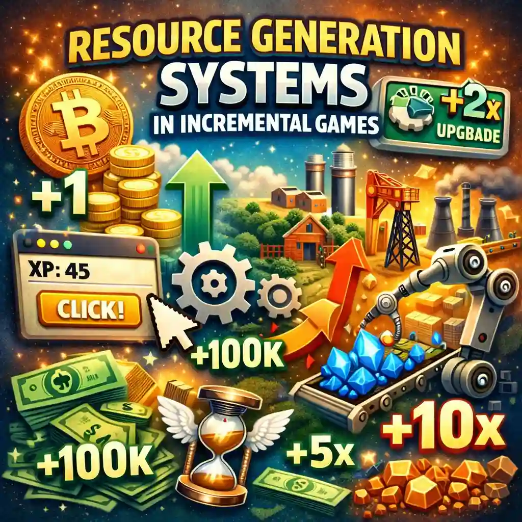 Resource Generation Systems in Incremental Games